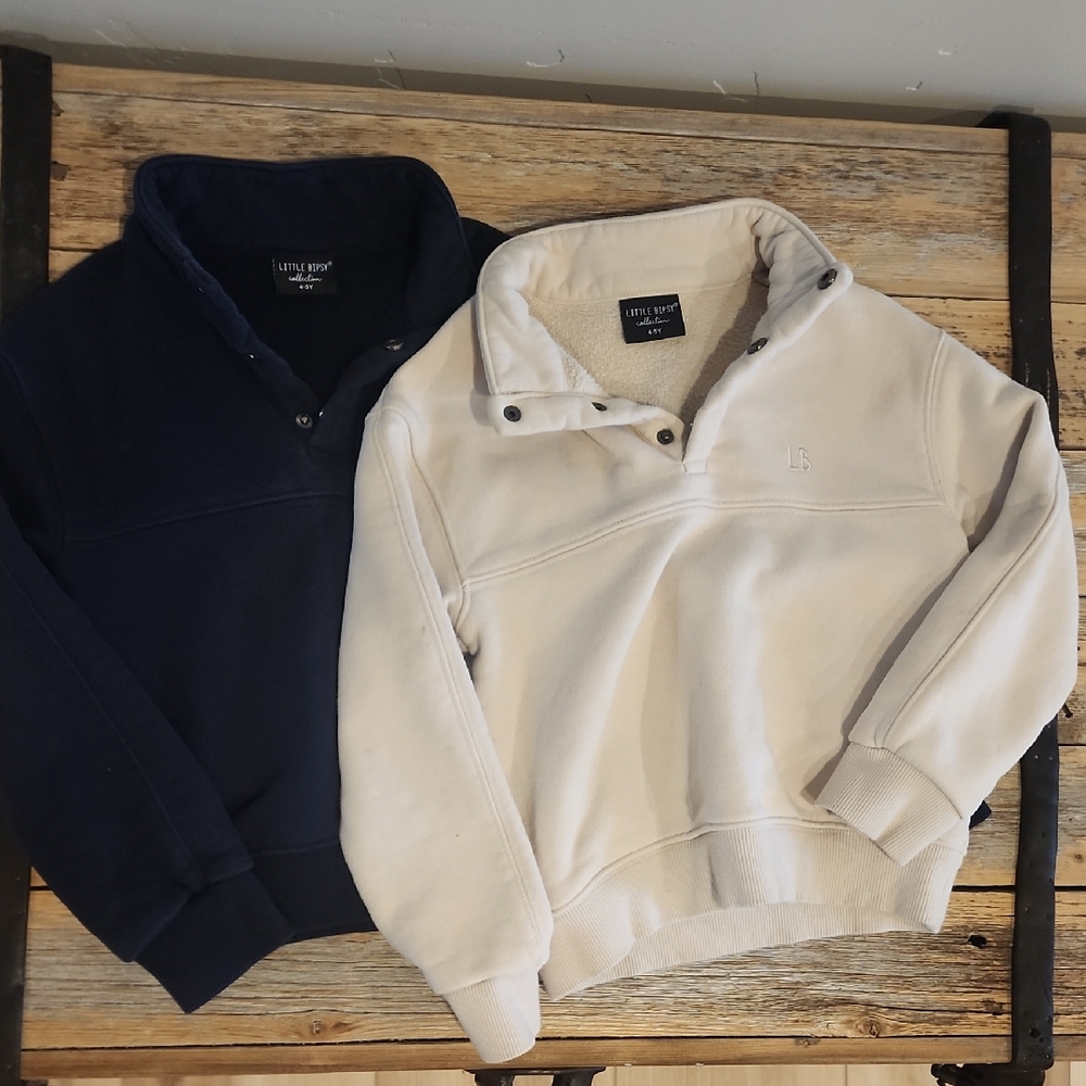Little Bipsy Cream Button-Up Sweater
